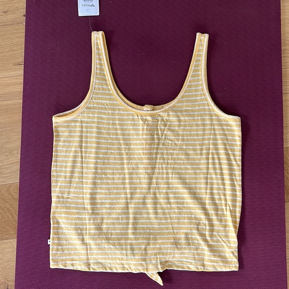 NWT Roxy stripe Tie-Front Tank Top - Picture 8 of 8